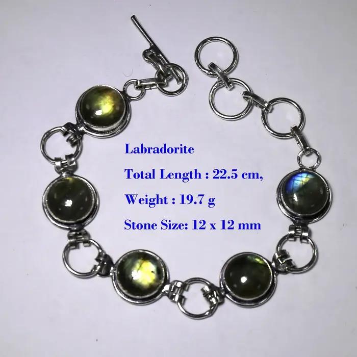 Véritable Elena Labradorite Bracelet femmes bijoux cadeau