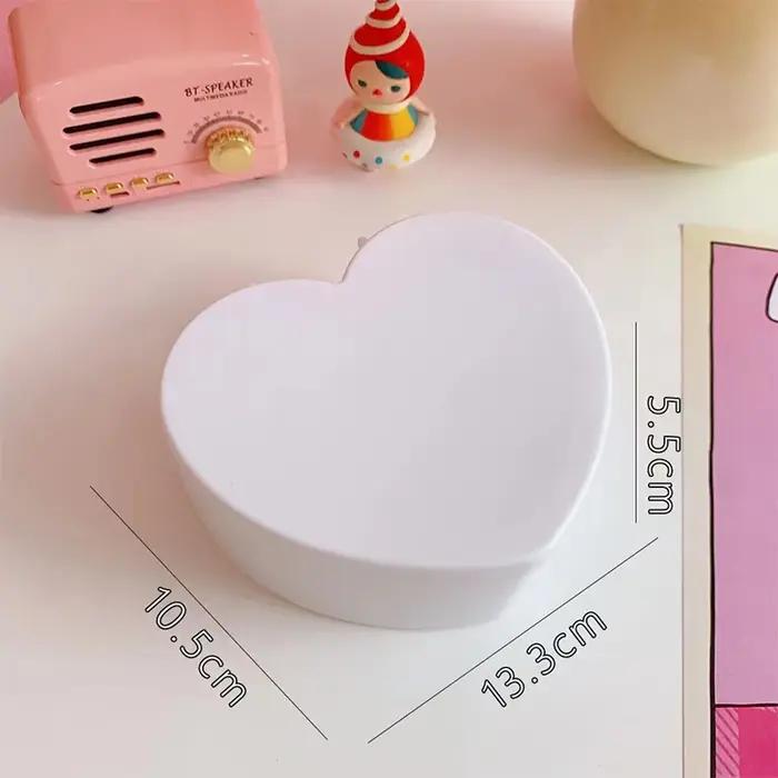 Boîte de rangement de bijoux en forme de cœur pour filles