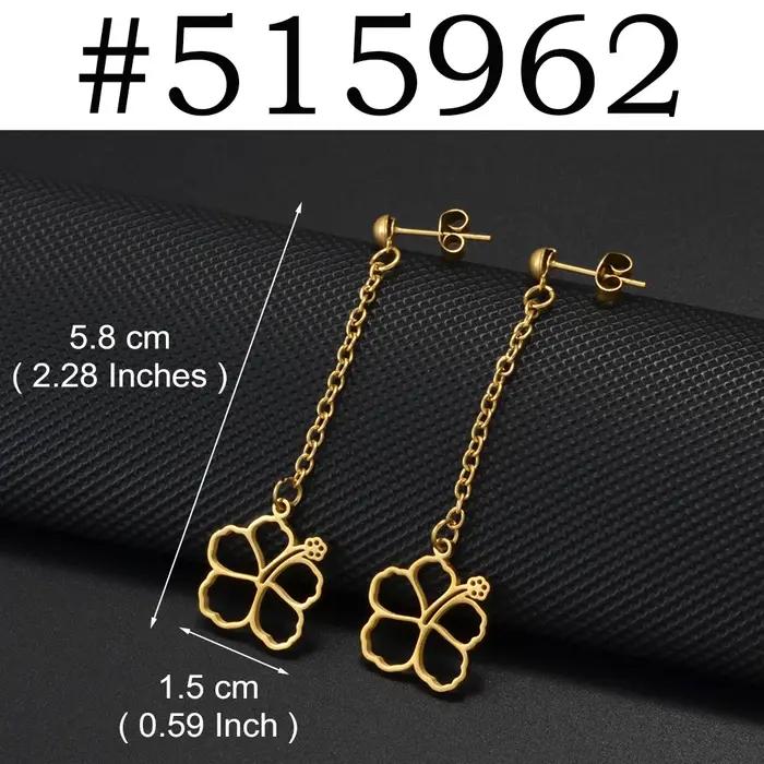 Berbères Kabyle Style Amazigh, Mayotte, fleurs d'hibiscus, symboles égyptiens anciens africains Ankh Gye Nyame boucles d'oreilles bijoux @ 515962