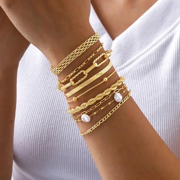 Bracelet de perles commissionné pour femme, bijoux empilables simples, 10mm