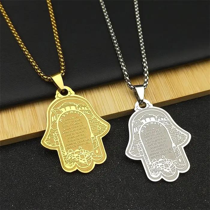 Collier pendentif main Hamsa de Fatima pour hommes et femmes