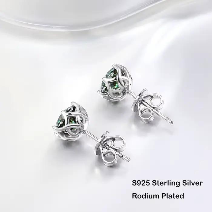 MooYA-Boucles d'Oreilles en Moissanite pour Femme et Fille