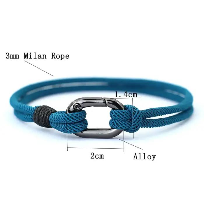 Noter Bracelet à fil fin pour hommes fait à la main tressé chaîne charme Braslet en plein air survie Bracelet élégant noeud nautique Pulsera