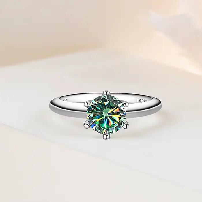 Bague Moissanite certifiée GRA VVS1