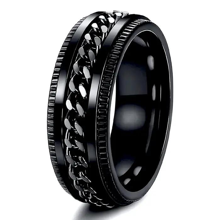 Bagues Rune Viking Vintage pour hommes et femmes, rétro Viking, en acier inoxydable, rotatif, Fidget