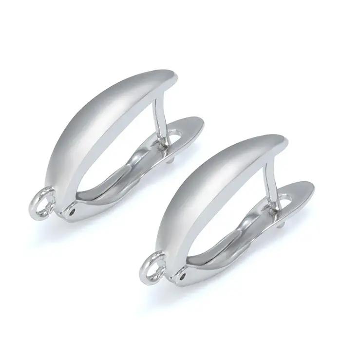 Crochets de boucle d'oreille en argent pour femmes, boucle d'oreille en cristal, fermoirs en fil d'o