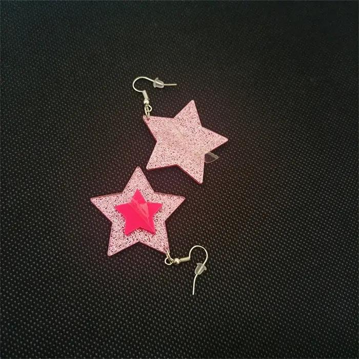 Boucles d'oreilles doubles étoiles pour femmes
