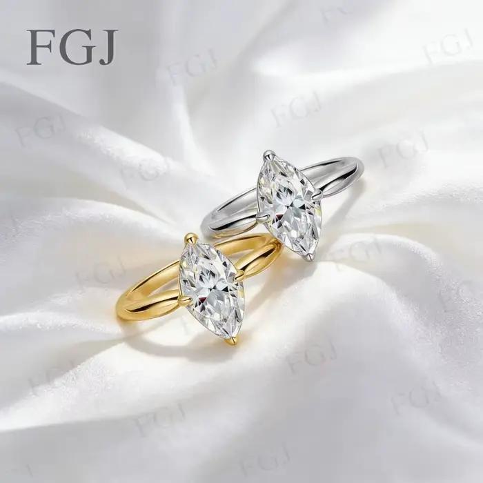 Bague solitaire en moissanite 1-3 carats
