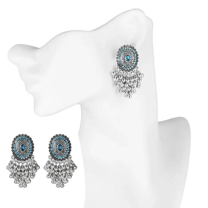 Kolczyki-Boucles d'oreilles rondes en biscuits pour femmes