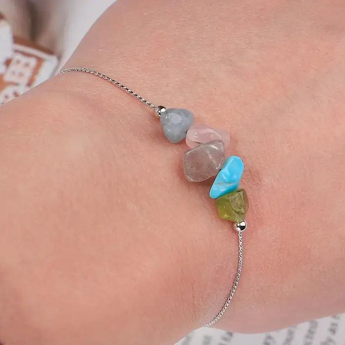 12 signes du zodiaque Bracelet femme cristal naturel Constellation bracelets Cancer vierge lion balance
