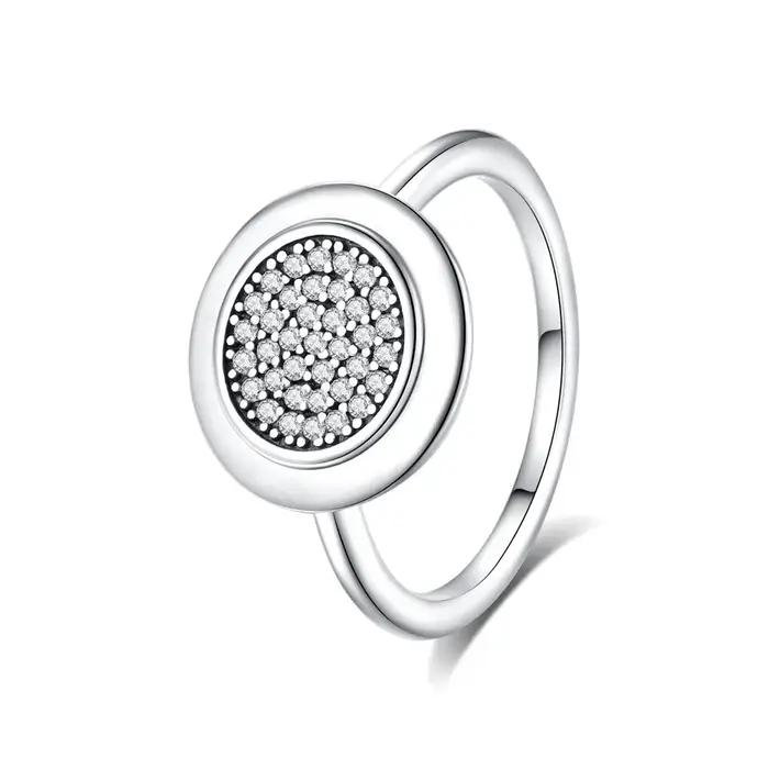 Bague en Argent Sterling 925 Sertie de Zirconium Blanc Élégante Pour Femme Occasions Spéciales