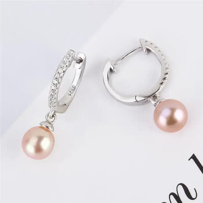 CLUCI 3 paires authentiques 925 argent Zircon boucles d'oreilles bijoux pour femmes fête