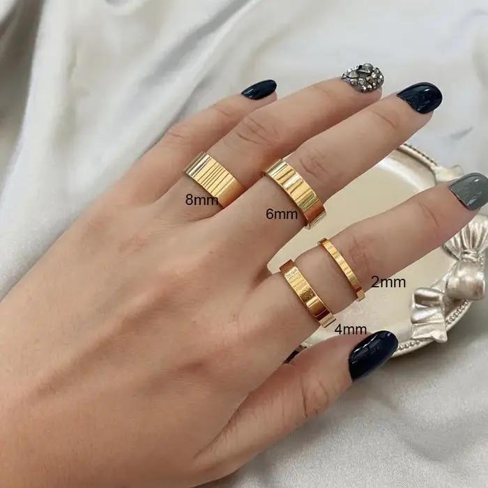 Bague de mariage en acier inoxydable pour femmes