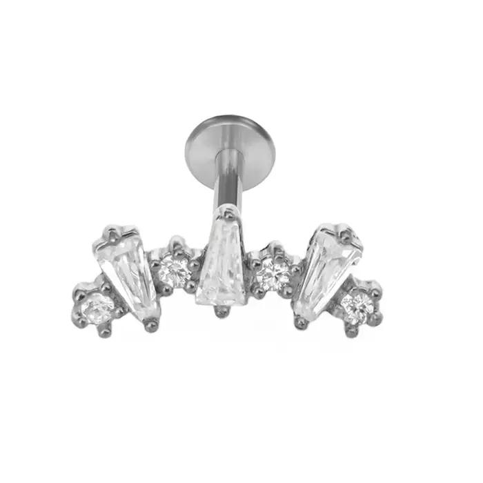 Boucles d'oreilles à dos plat en forme de feuille