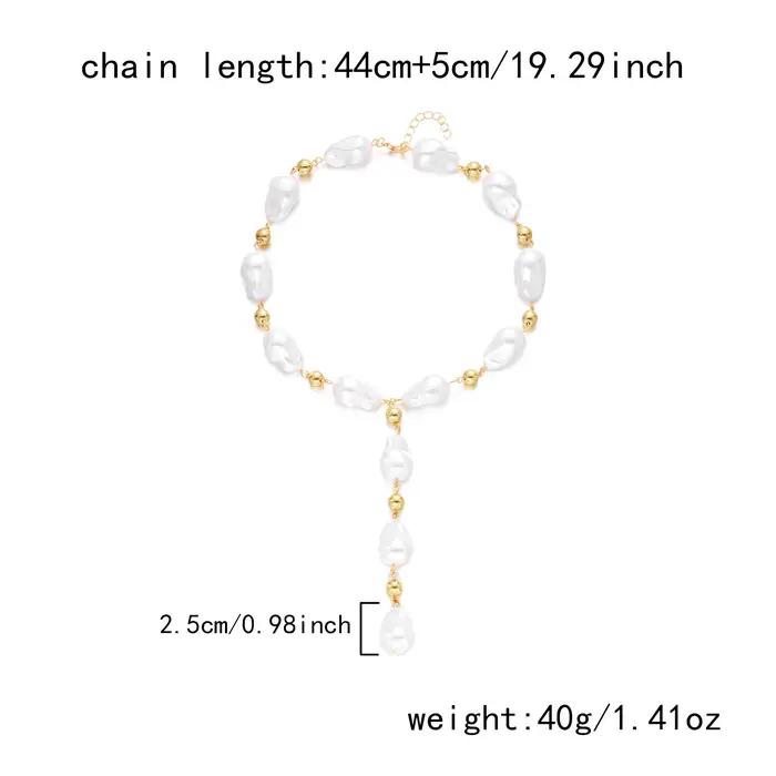 Collier Baroque en forme de Y pour femmes