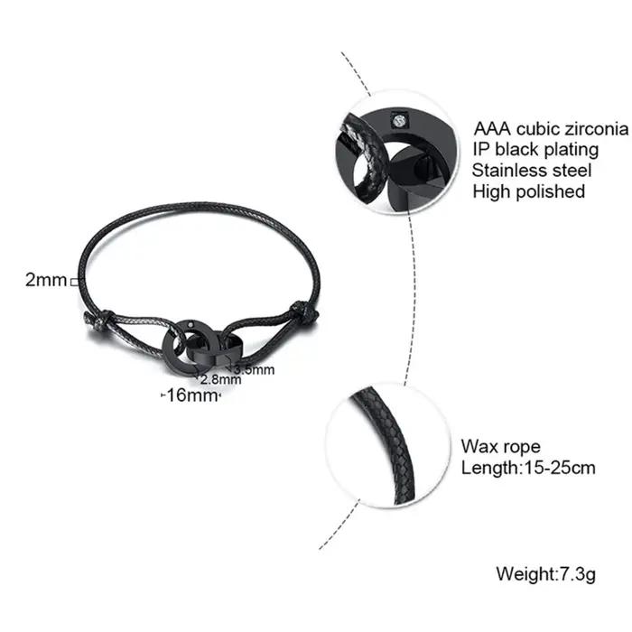 Bracelet de Karma à cordon noir