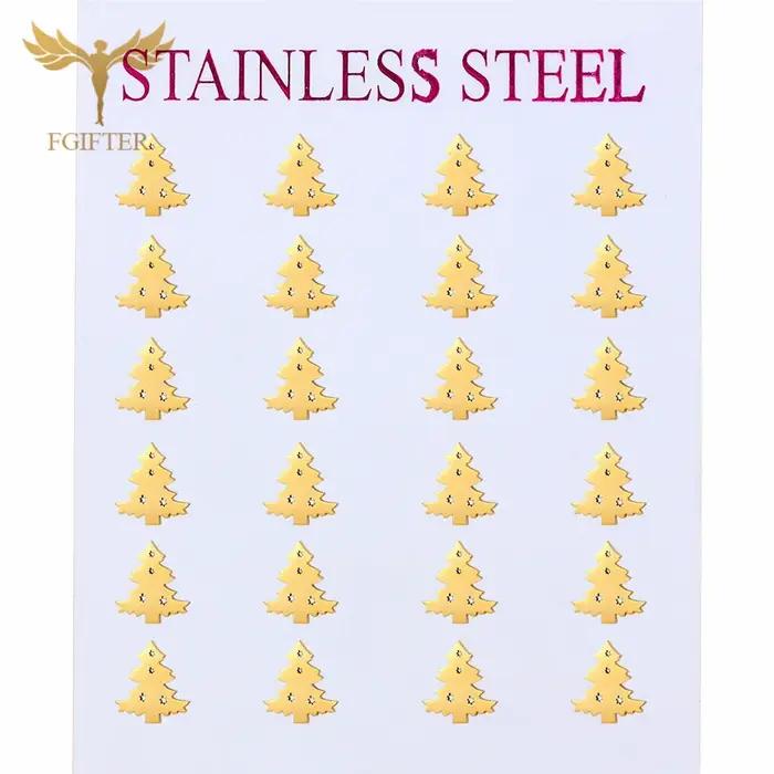 12 paires de boucles d'oreilles de Noël mignonnes