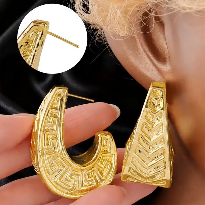 Boucles d'oreilles couleur or pour femmes