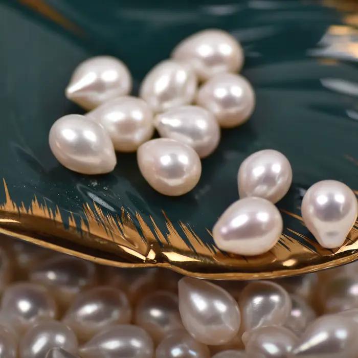 Perles d'eau douce en forme de goutte, pour boucles d'oreilles, pendentif, bagues, perles DIY