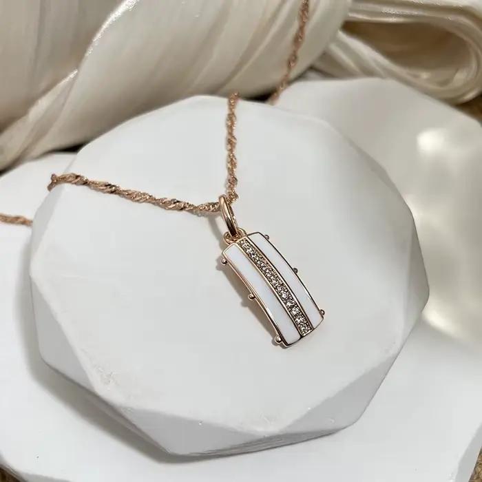 SYOUJYO – collier avec pendentif pavé en Zircon naturel pour femmes