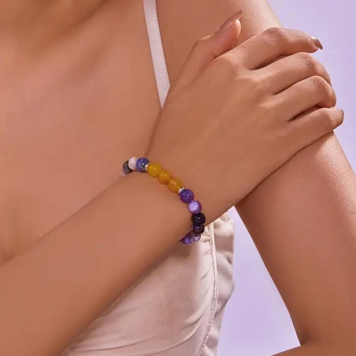 Bracelet de perles de cristal de guérison de dépression