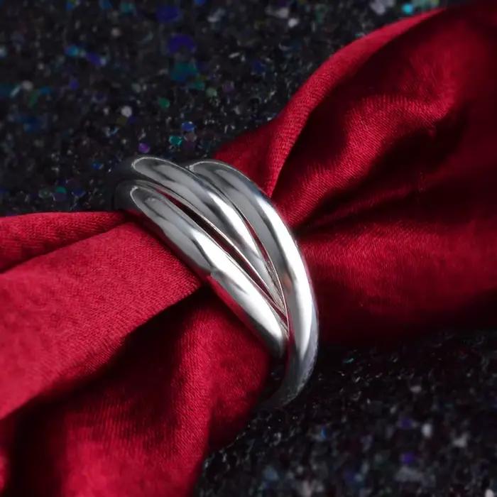 Bagues de couple en acier au titane plaqué argent 925 avec zirconium blanc pour femmes occasions spéciales engagement mariage anniversaire