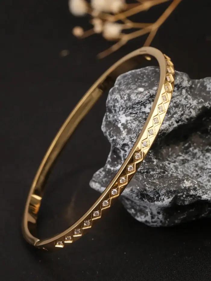 1 bracelet géométrique en forme de losange européen et américain avec strass