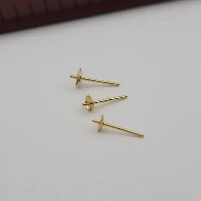 1 paire de supports de boucles d'oreilles en argent Sterling 925 massif