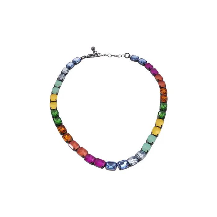 Collier de mariée coloré scintillant pour femmes, breloque cadeau doux, accessoires de bijoux de fêt