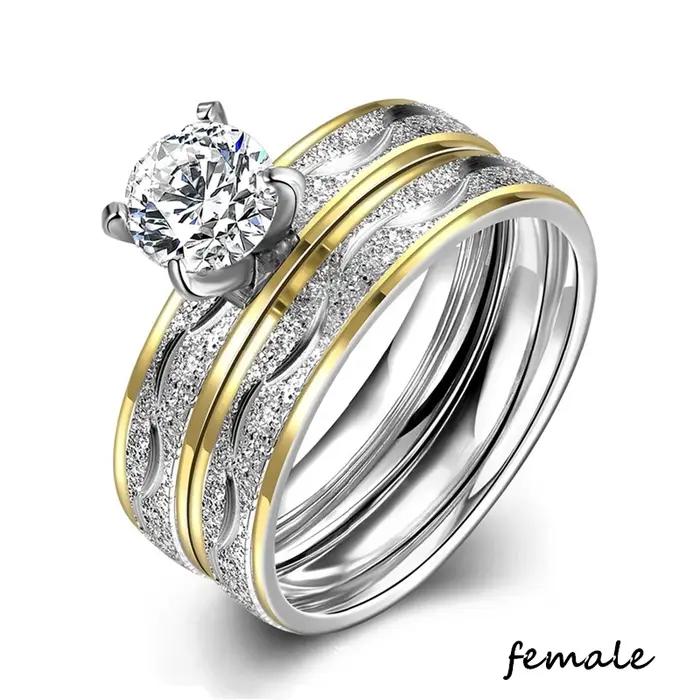 Bagues de Couple à breloques romantiques pour femmes et hommes