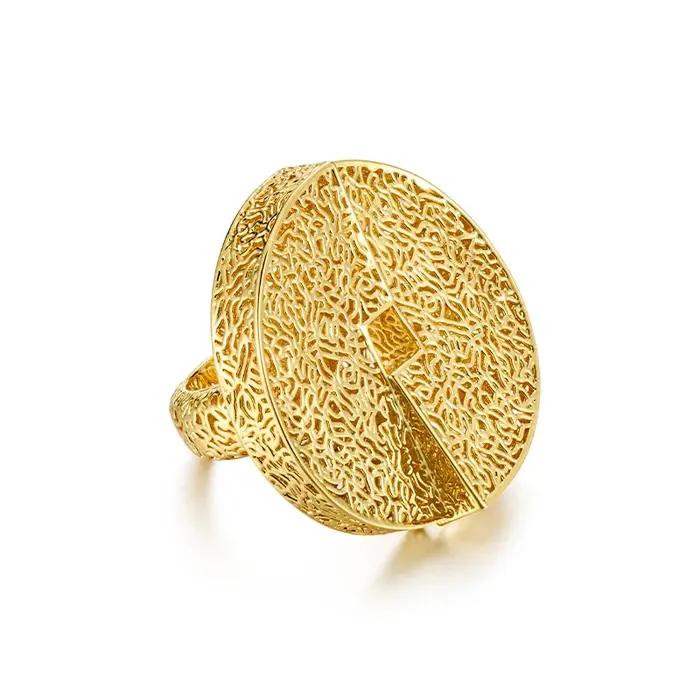 IVOG – bague Design en vignes ajourées pour femmes, couleur or, en forme de tarte, bijoux à la mode,