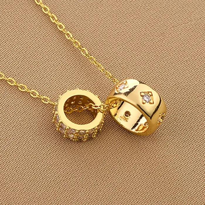 GD – collier en losange en cristal pour femmes