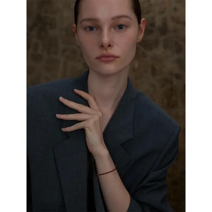 Yhpup Ancora Ankela Bracelet fin en cristal rouge mode populaire