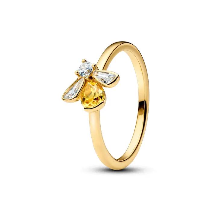 Nouveau modèle 2026 – Bague abeille trèfle à quatre feuilles en argent pur 925 % de luxe