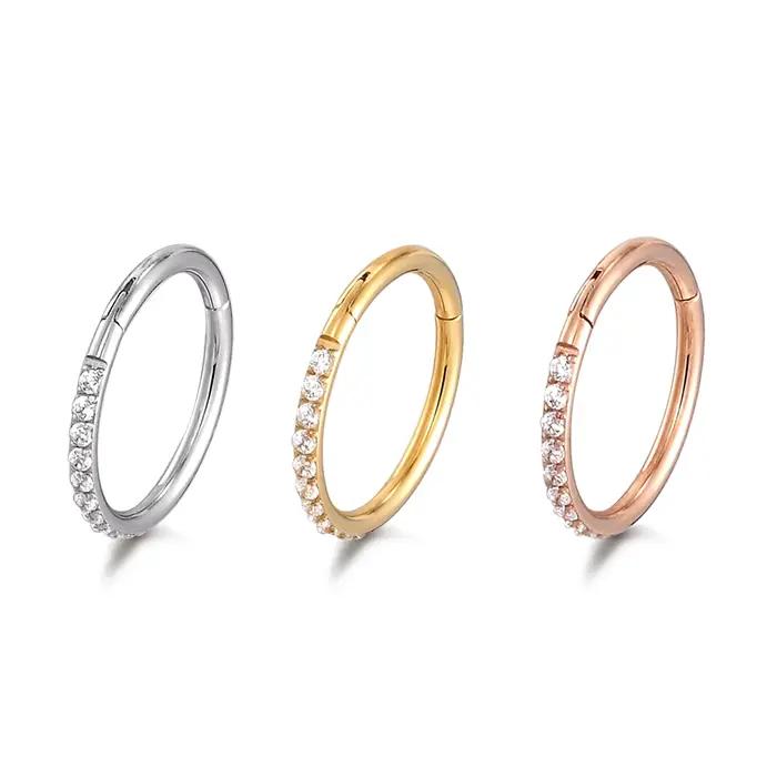 Boucles d'Oreilles Rondes en Titane pour Femme