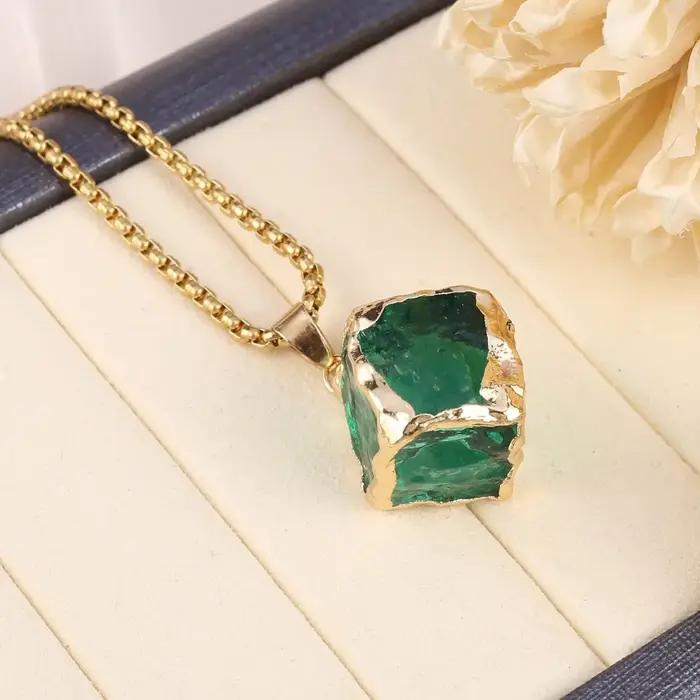 Collier en Pierre Naturelle Semi-Réservoir de Haute Qualité