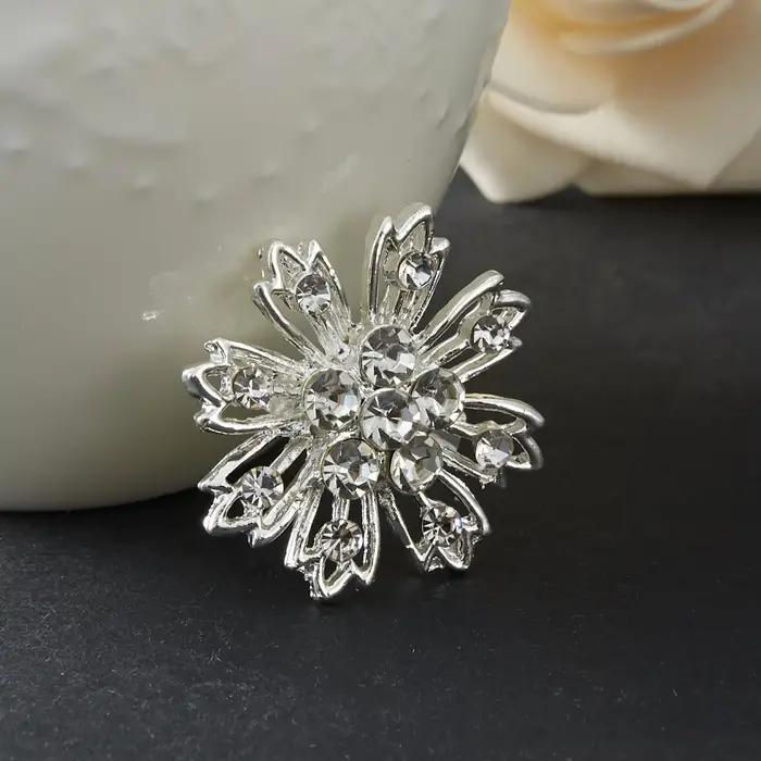 Broche broche bijoux nouvelle mode rétro femmes mode fleur broche cristal strass bijoux pour mariage rencontres fête accessoires
