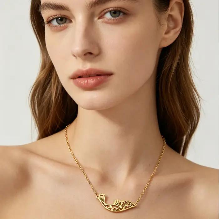 Collier HIPEE Retour à Jérusalem en acier inoxydable collier avec pendentif personnalisé pour femmes occassions spéciales spiritualité bijou unique