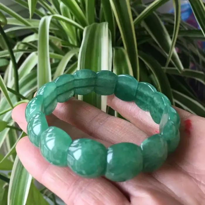 Bracelet vert naturel, main classique pour hommes et femmes