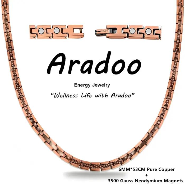 ARADOO Serpentine – collier en cuivre pur pour hommes et femmes, motif de luxe, Premium, bijoux cade