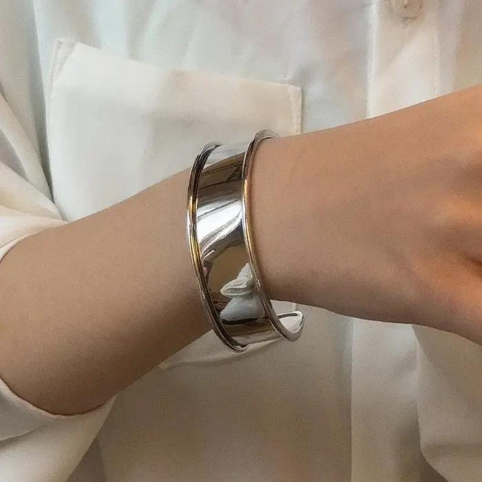 Bijoux de mode YoLuo, bracelet ouvert irrégulier en métal vintage