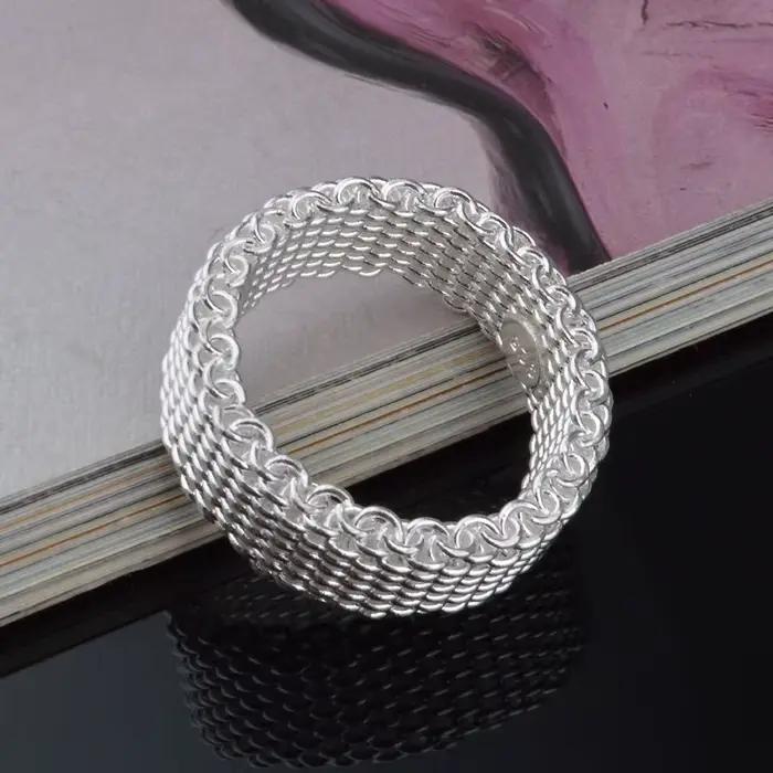 Bague en argent Sterling 925 sertie de zirconium blanc élégante pour femmes occasions spéciales romantiques et mignonnes