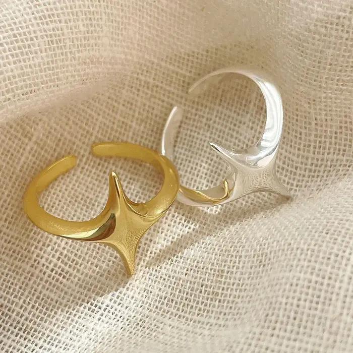 Bague Étoile Unique en Argent Sterling 925 Pour Femme Bijou De Cocktail Avec Zirconium Blanc Idéal Pour Fêtes Et Cadeaux Spéciaux