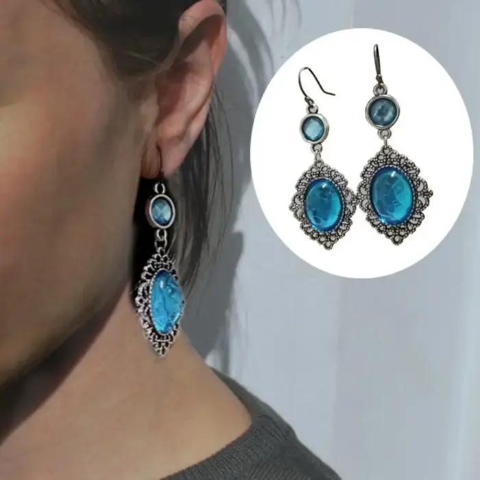 Boucles d'oreilles ovales en dentelle pour femmes