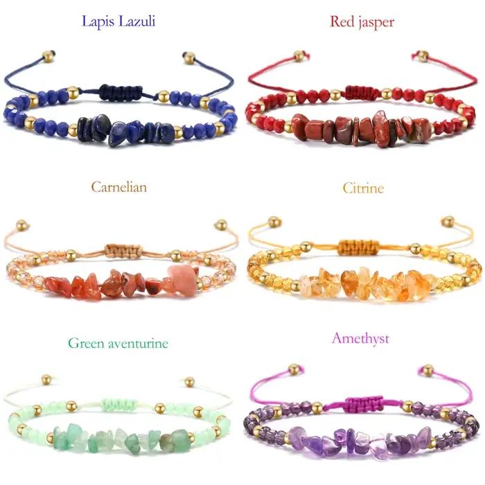 Bracelet bohème en pierre concassée en cristal