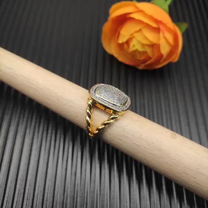 Bague Quotidienne VKVVA Fashion Dy Jewelry en Cristal Coloré et Pierres Précieuses Géométriques pour Femme, Cadeau d'Anniversaire Unique