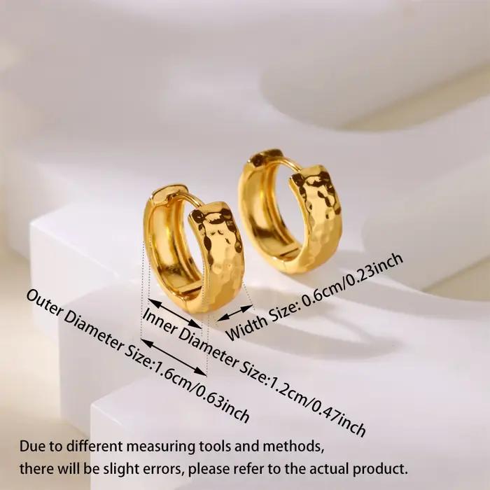 Boucles d'oreilles Huggie vintage françaises pour femmes, plaquées or 18 carats, petites boucles d'o
