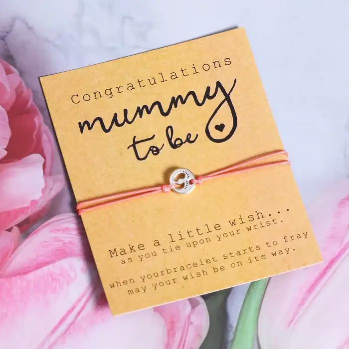 Maman à être souhait Bracelet mignon bébé pied charme attendant