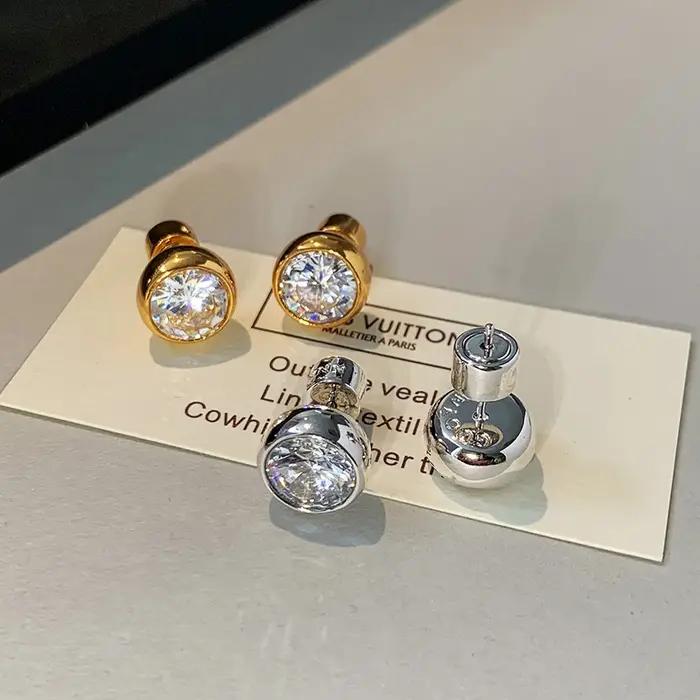Boucles d'oreilles rondes brillantes en Zircon