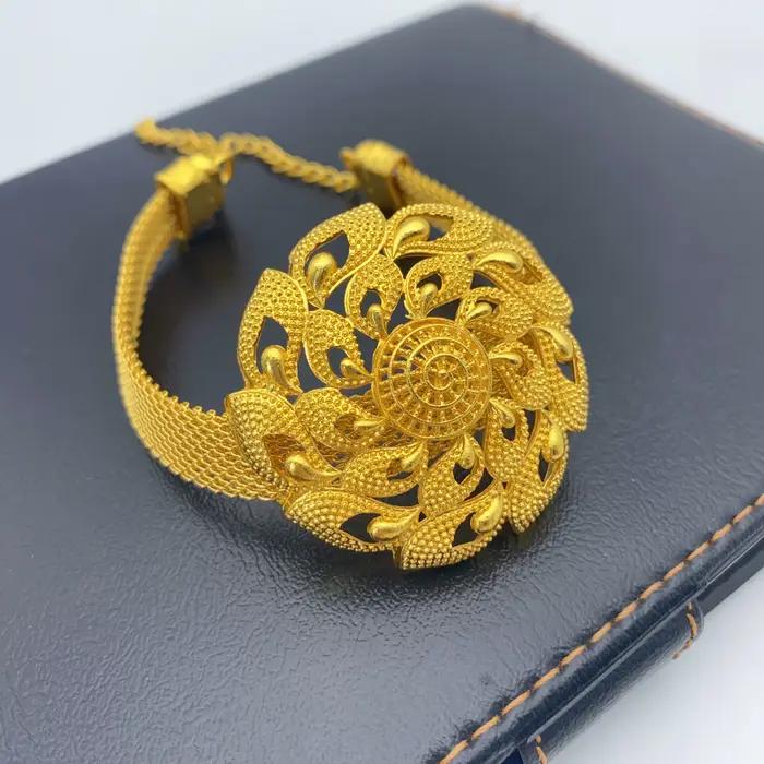 Ensemble de bijoux couleur or arabe pour femmes